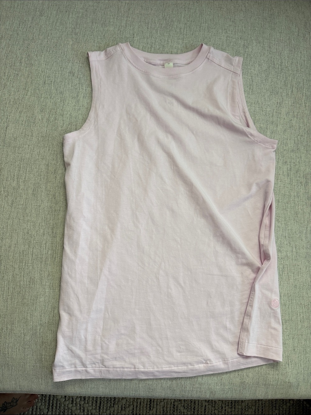 lululemon All Yours Pink Organza Light Pink Muscle Tank